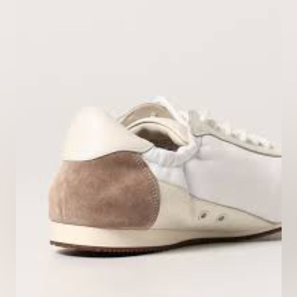 NWT Tory Burch Vintage Authentic Double T Trainer Sneakers White/ Ivory/ Size 7M - Picture 16 of 16